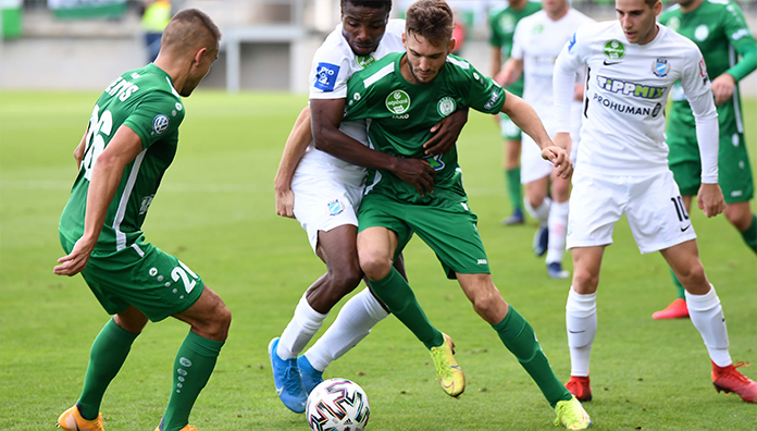 BUDAPEST, HUNGARY - APRIL 2: Marcel Heister of MOL Fehervar FC